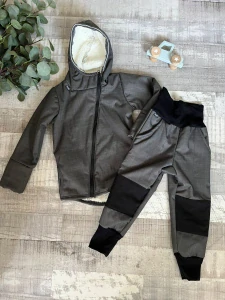 Rostoucí set Beránek šedá- Softshellová bunda a kalhoty